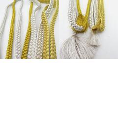 帯締め 8本まとめてセット 平組 丸組 組紐 礼装用 絹100% 白色 金糸 正絹 和装小物 帯〆 レディース 女性 長さ160cm 【キモノオフ野々市若松店】の画像