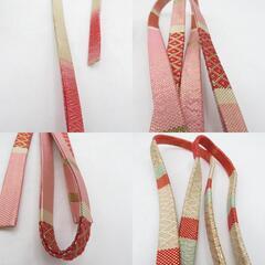 帯締め 佐賀錦 6本セット 平組 銀糸 金糸 正絹 和装小物 着物用 長さ150cm 【キモノオフ野々市若松店】の画像