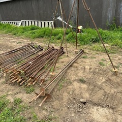 引き取り中はぜかけ棒　はざかけ棒　稲干し棒1800(2)の画像