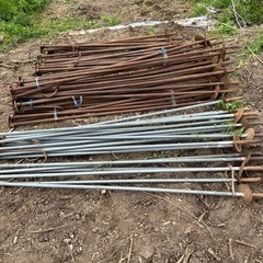 引き取り中
はぜかけ棒　三脚はざかけ棒　稲干し棒23本(3)の画像