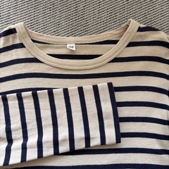無印良品130ボーダー長Tシャツの画像