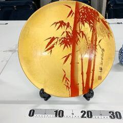 0512-024 朱竹画の飾り盆