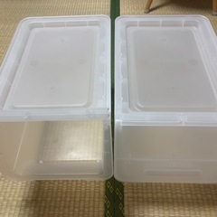 【商談中】蓋付き半透明収納ケース2個セット