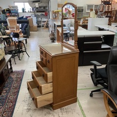 中古美品　横浜元町家具　竹中家具　クラシック家具　ミラー付きドレッサー　公田店の画像