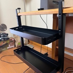IKEAヴァッテンカールデスクトップのシェルフ机上のクリップオン棚