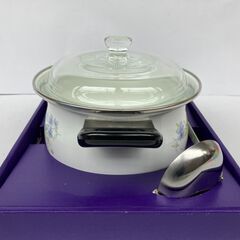ホーロー鍋＋お玉　セットの画像