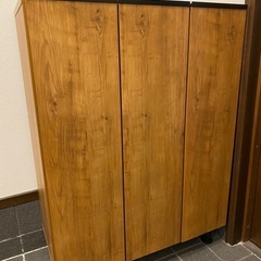 大川家具　日本製シューズボックス　下駄箱