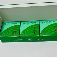 固形石鹸　アロエ石鹸3個セットの画像