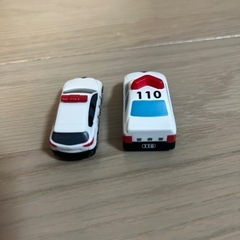 トミカ　ポケットトミカとソフビコレクション　フィギュア　ガチャガチャ　パトカーの画像