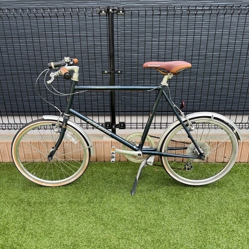 Bianchi 自転車 ブラック/ターコイズ フレームバッグ付き