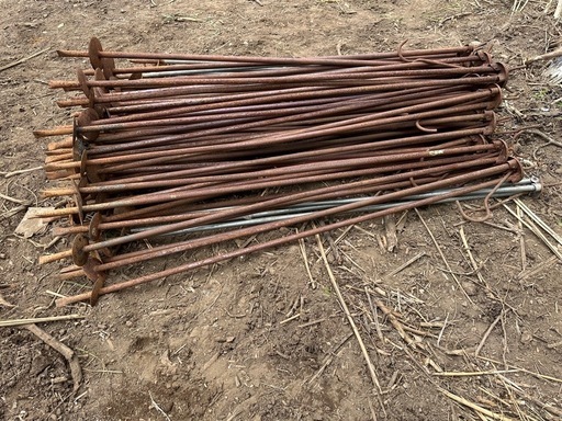 引き取り決めましたはぜかけ棒 三脚支柱 1.8mはざかけ棒 稲干し棒30本(5)
