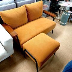 ニトリ コンパクトソファ GC03 スツール付 2人掛け コーデ...