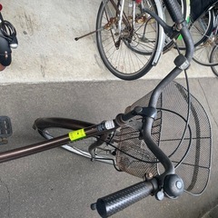 （取引中）ブラウン シティサイクル 前カゴ付きの画像