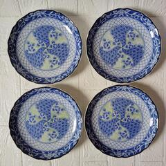 和食器 皿 花柄 19cm 4点セットの画像