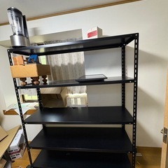 黒スチールラック　幅180cm高さ180cm奥行き45cm