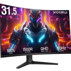 PC 湾曲モニター 31.5 KOORUI