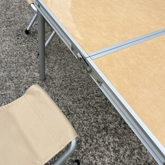 アルミテーブル 椅子セット 小さめ アウトドア用品　折りたたみ式　バーベキューキャンプに　の画像