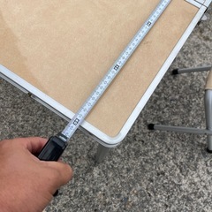 アルミテーブル 椅子セット 小さめ アウトドア用品　折りたたみ式　バーベキューキャンプに　の画像