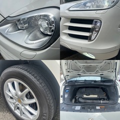美車 車検R9.2月迄 当たり車 ポルシェ カイエン V6 3.6L 957型 SR 黒革シート パナソニック　フローティングナビ ETC BC リアモニター×2の画像