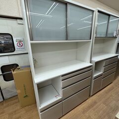 ★ジモティー割あり★KJ9990 シギヤマ家具 食器棚 ホワイト...