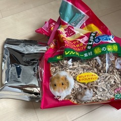 小動物　エサとマット