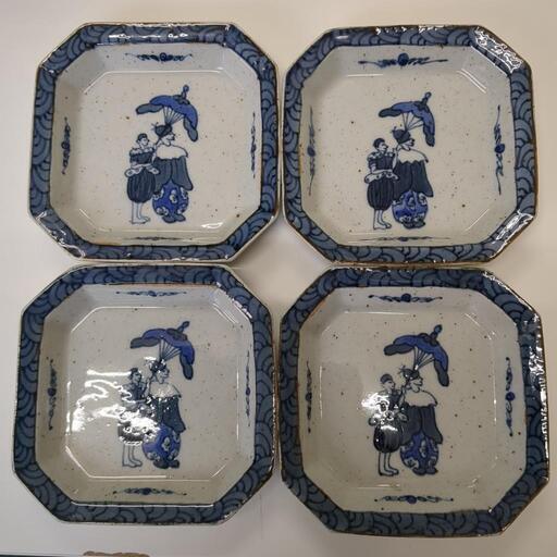 有田焼小皿4枚セット (とまり木) 春日原の食器《和皿》の中古