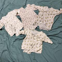 60-70cm。赤ちゃん用肌着4枚セット。
