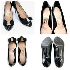 チャンス！　Ferragamo ジモティーのみ価格！！（超美品！）☆レディース　☆ヴァラリボン　☆黒　☆3 1/2(日本サイズで約21㎝位)　サルバトーレFerragamoの画像