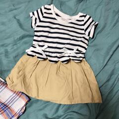 80cm。女の子夏用服、水着セット。の画像