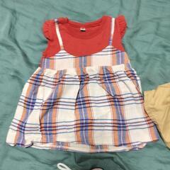 80cm。女の子夏用服、水着セット。の画像