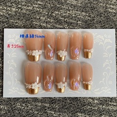 未使用 ネイルチップ 花柄 Ꮇ 