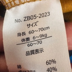 baby 赤ちゃん　子供　男女可　くまさん柄のロンパース　薄いの画像