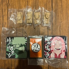 NARUTO一番くじラストワン賞、我愛羅、A賞ナルト、E賞ネジ、おまけ付きの画像