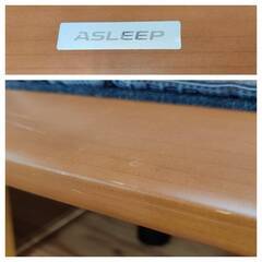 【愛品倶楽部柏店】ASLEEP シングルベッド (レッグタイプ ヘッドボード付 / SFF-JPX HARD) フレーム＆マットレスSETの画像