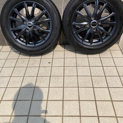 軽自動車14インチアルミホイルタイヤ　二本セット　中古