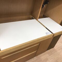★ジモティー割あり★KJ9999 カリモク 食器棚 ナチュラル H180×W103×D45 クリーニング済みの画像