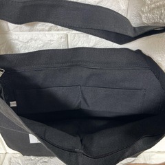 ✨トートバッグ ショルダーバッグ A4 男女兼用 内ポケット2個 黒の画像