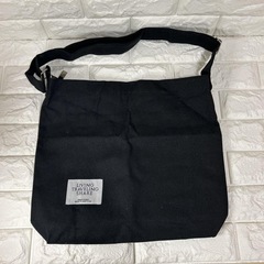 ✨トートバッグ ショルダーバッグ A4 男女兼用 内ポケット2個 黒の画像