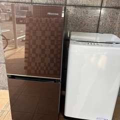 福岡市配送設置無料　ハイセンス冷蔵庫、洗濯機セット