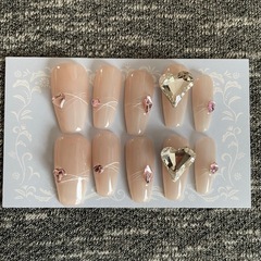 未使用 ネイルチップ ハート柄Ꮇ