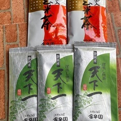 金子園 抹茶入り玄米茶100g2袋と深蒸し煎茶100g3袋セット