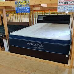 【愛品倶楽部柏店】ダブルベッド 収納付き 「F:錦之堂 引出し×...