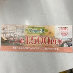 竹取の湯 ご入館 1500円券