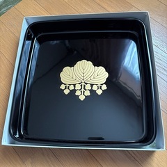 家紋入広盆と袱紗
