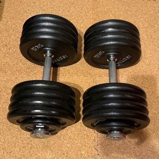 ダンベル 45kg x2個セット90kg 筋トレ 高重量シャフトプレート