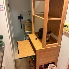 木製食器棚、レンジ台