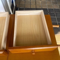 CD 折りたたみデスク&チェア　収納付き　キャスター　デスクチェア　移動式の画像