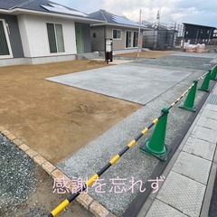 外構工事、駐車スペースは一台18万からの画像