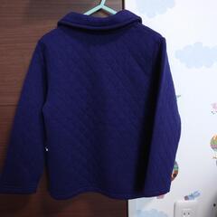 【新品・未使用】Moujonjon　コート　ネイビー　花柄　110cmの画像