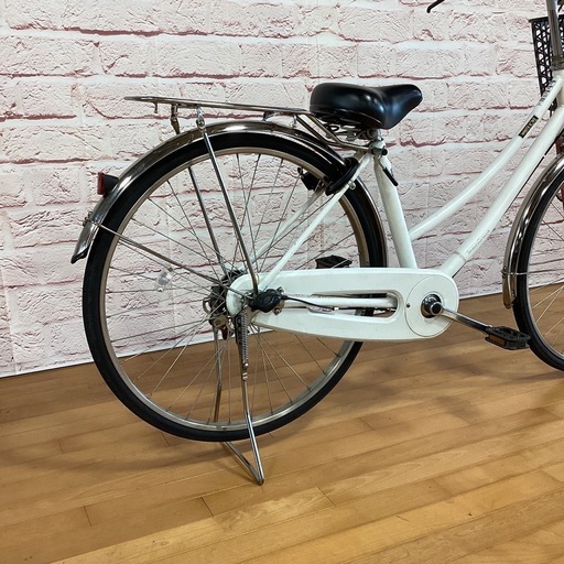 【大人用】整備済中古自転車 イオン 26型STDタウンバイシクル 白色 <自転車のオオムラ 静岡店>